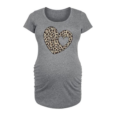 Kohl's Maternity Leopard Heart Graphic Tee