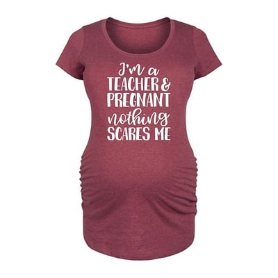 Kohl's Maternity I'm A Teacher And Pregnant Graphic Tee