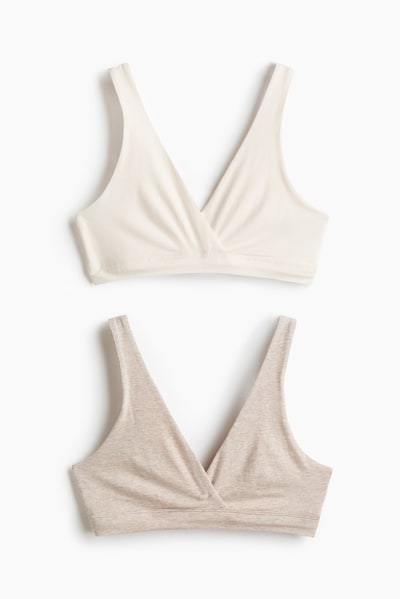 H&M MAMA 2-pack Cotton Nursing Bras