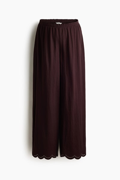 H&M MAMA Scalloped Pull-On Pants