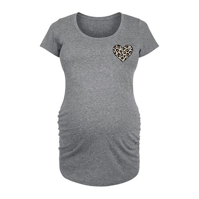 Kohl's Maternity Leopard Heart Graphic Tee