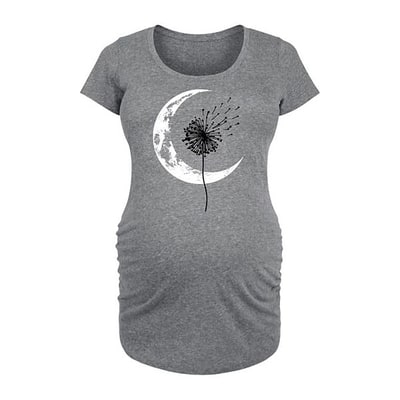 Kohl's Maternity Dandelion Crescent Moon Graphic Tee