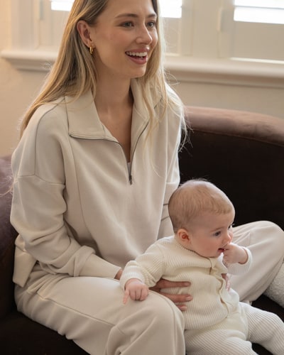 Ripe Maternity Terry Nursing Sweat Chalk