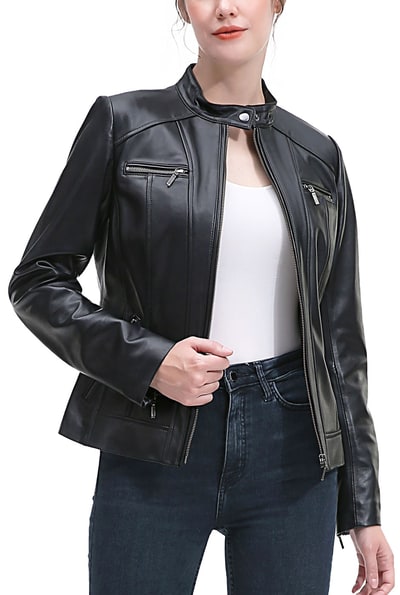 Kimi + Kai Kimi + Kai Women's "Ana" Leather Moto Jacket