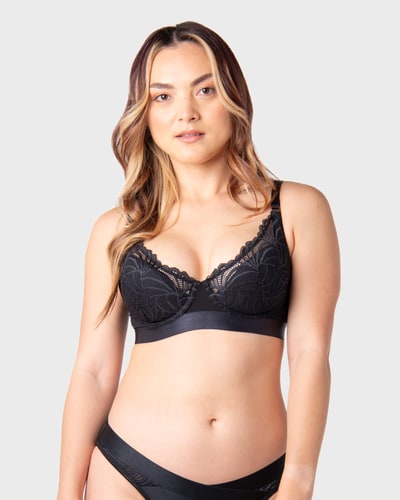 Ripe Maternity Hotmilk Warrior Plunge Bra Black