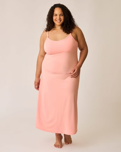 Kindred Bravely The Sunday Maternity & Nursing Lounge Dress | Sunset Pink