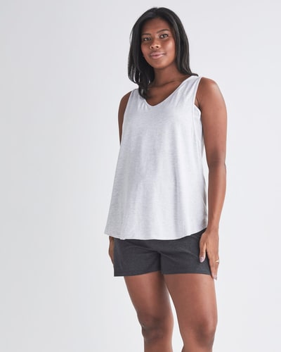 Angel Maternity Diya Maternity/Nursing Bamboo Tank in Marl