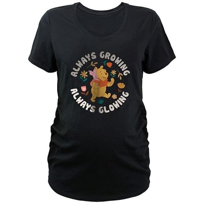 Kohl's Disney's Winnie The Pooh Always Growing Always Glowing Maternity V-Neck Graphic Tee