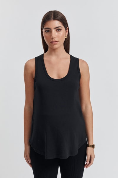 Legoe Heritage Reversible Organic Cotton Basic Tank (Black) - FINAL SALE