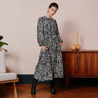 For The Creators Pebble Print Dress