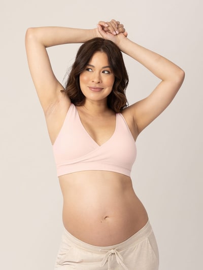 Milk & Baby Sublime® Adjustable Crossover Nursing & Lounge Bra | Soft Pink