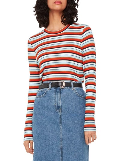 For The Creators Stripe Ribbed Crew