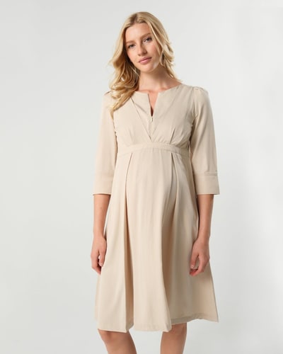 MARION Maternity Sarah Empire Maternity & Nursing Dress in TENCEL (Regular & Petite)