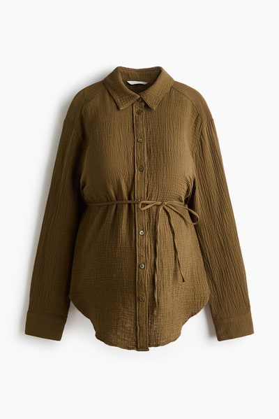 H&M MAMA Before & After Muslin Shirt