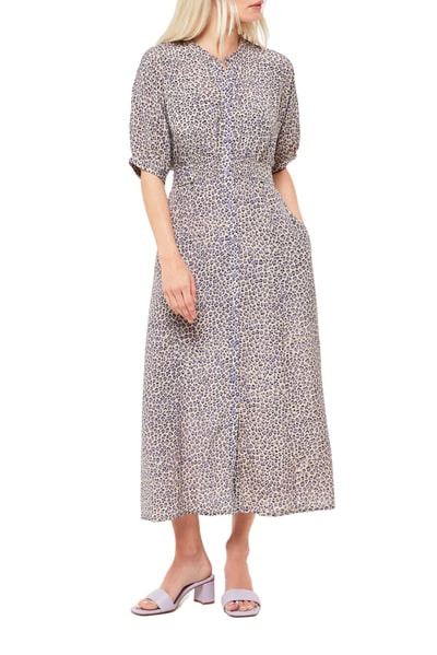 For The Creators Dashed Leopoard Midi Dress