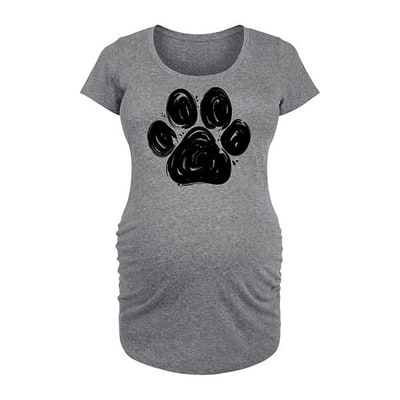 Kohl's Maternity Brushstroke Paw Print Graphic Tee