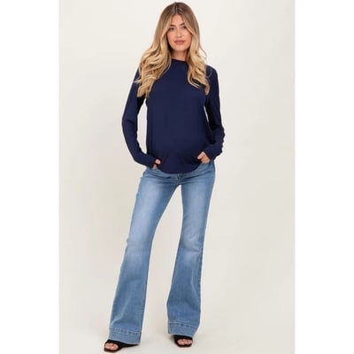 Target Pinkblush Medium High Rise Flare Maternity Jeans 29
