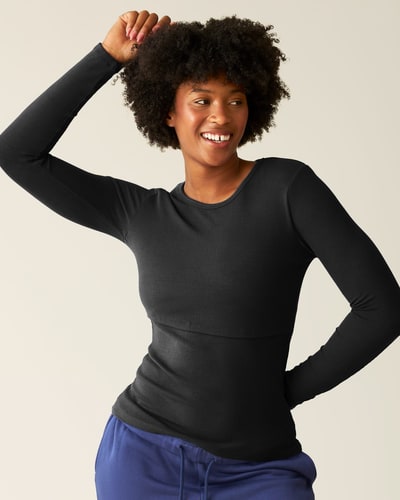 Kindred Bravely Ribbed Bamboo Long Sleeve Nursing T-shirt