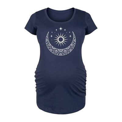 Kohl's Maternity Sun Moon Rainbow Stars Graphic Tee