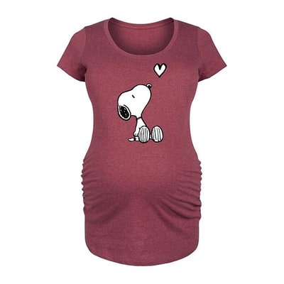Kohl's Maternity Peanuts Snoopy Heart Graphic Tee