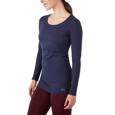 Target Modern Eternity Charlotte Long Sleeves Round Neck Nursing Top Navy L