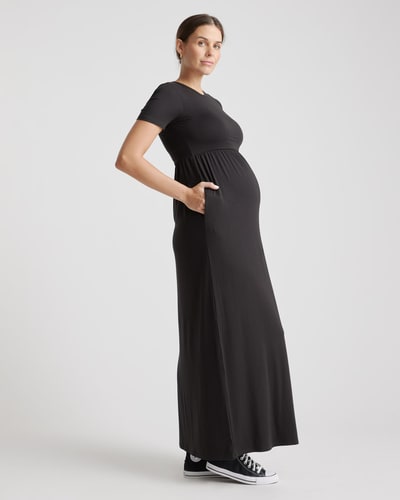 Quince Tencel Jersey Maternity Maxi Dress