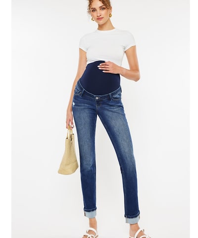 Bump City The Straight Fit Full Band Cuff Jean (Dark Denim)