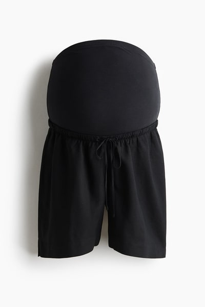 H&M MAMA Linen-Blend Shorts