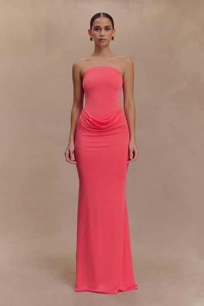 MESHKI Madison Strapless Slinky Maxi Dress