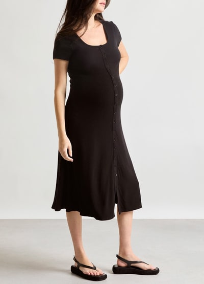 HATCH The Softest Rib Nursing Midi Dress