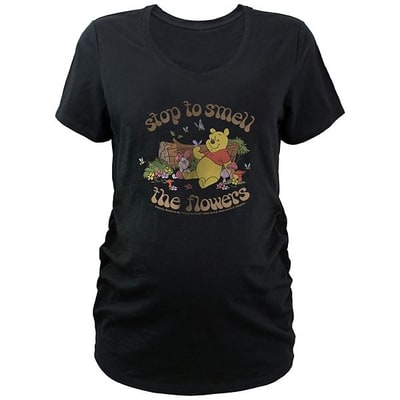 Kohl's Disney's Winnie The Pooh Stop to Smell The Flowers Maternity V-Neck Graphic Tee