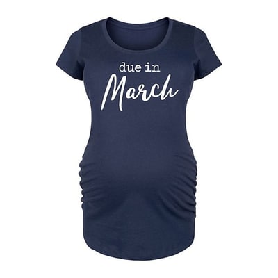 Kohl's Maternity Due In March Graphic Tee