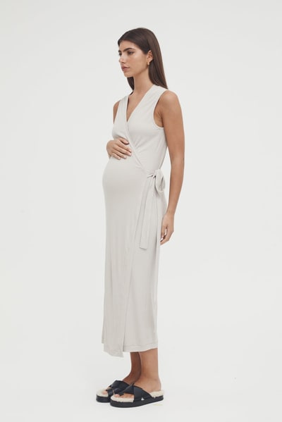 Legoe Heritage Valentina Wrap Dress (Stone) - FINAL SALE