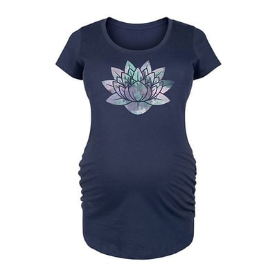 Kohl's Maternity Watercolor Lotus Graphic Tee