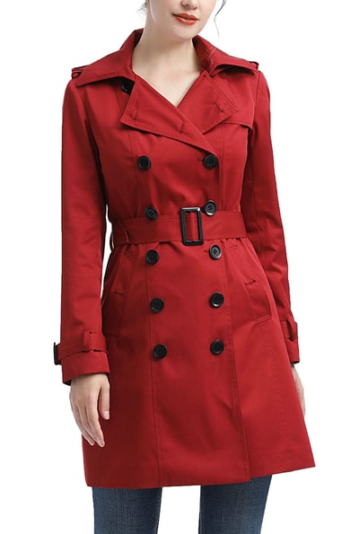 Kimi + Kai Kimi + Kai Women's "Adley" Waterproof Hooded Trench Coat