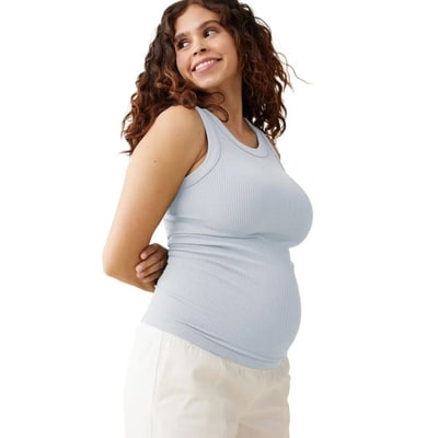 Target Ingrid + Isabel Maternity Seamless Rib Tank Sky Size M