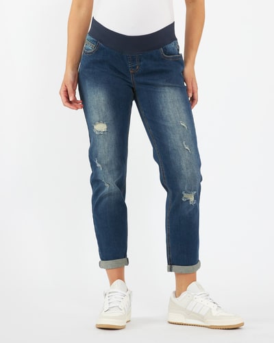 Ripe Maternity Baxter Boyfriend Jean Indigo Fade