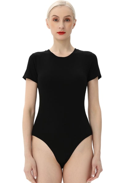 Kimi + Kai Kimi + Kai Women's Crew Neck Basic Bodysuit