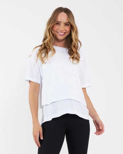 Ripe Maternity Claud Nursing Tee  White