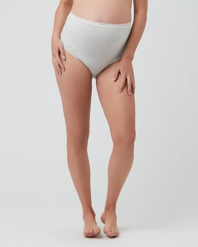 Ripe Maternity Organic Cotton Full Briefs Silver Marle