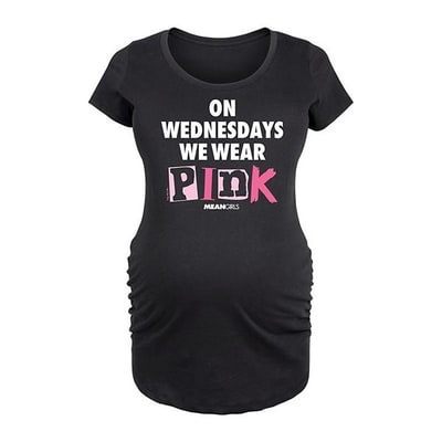 Kohl's Maternity Mean Girls Wednesdays We Wear Pink Graphic Tee