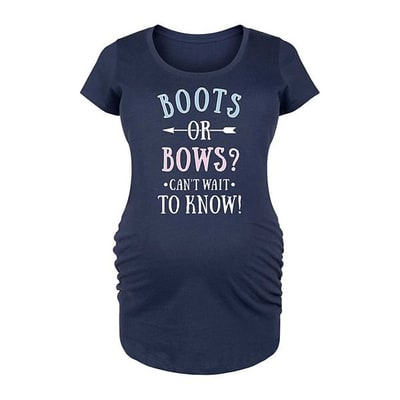 Kohl's Maternity Boots or Bows Graphic Tee
