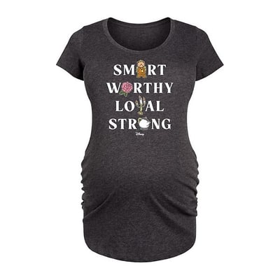 Kohl's Disney's Beauty and the Beast Maternity Smart Worthy Loyal Graphic Tee