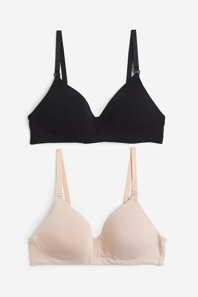 H&M MAMA 2-pack Padded Cotton Nursing Bras
