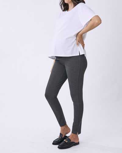 Angel Maternity Zoe Slim Cut Ponte Maternity Legging Pants