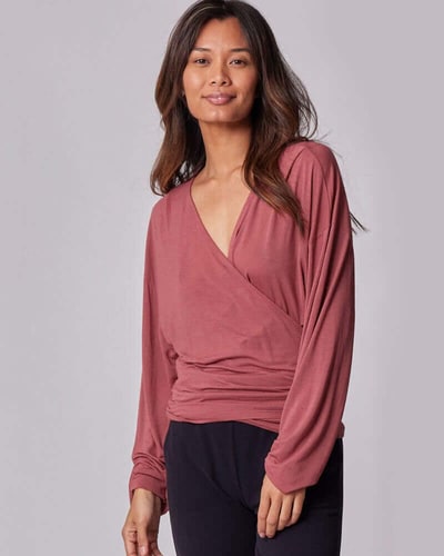 Milk & Baby Nursing & Maternity Everywhere Long-Sleeve Wrap Blouse | Terra