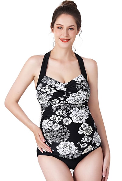 Kimi + Kai Kimi + Kai Maternity "Chana" UPF 50+ Swim Tankini & Bottom 2-Piece Set