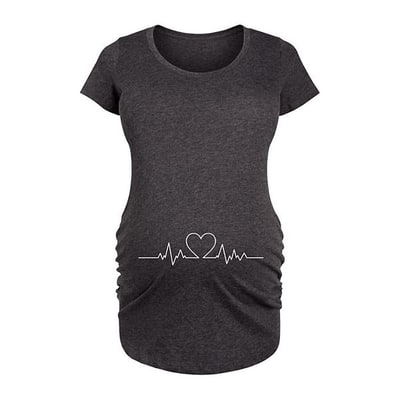 Kohl's Maternity Heart Beat Line Graphic Tee
