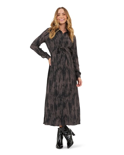 Ripe Maternity Sylvia Shirt Dress  Mocha / Black