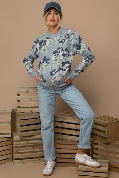 PinkBlush Light Blue Basic Maternity Straight Leg Jeans